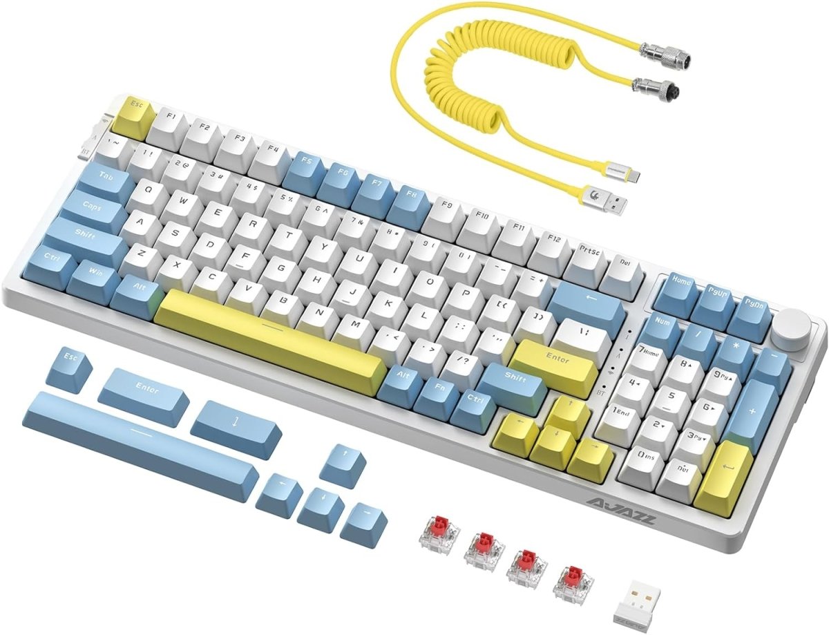 Gaming Hot Swap Mechanical Keyboard 5.0 Wireless - Keys Caps
