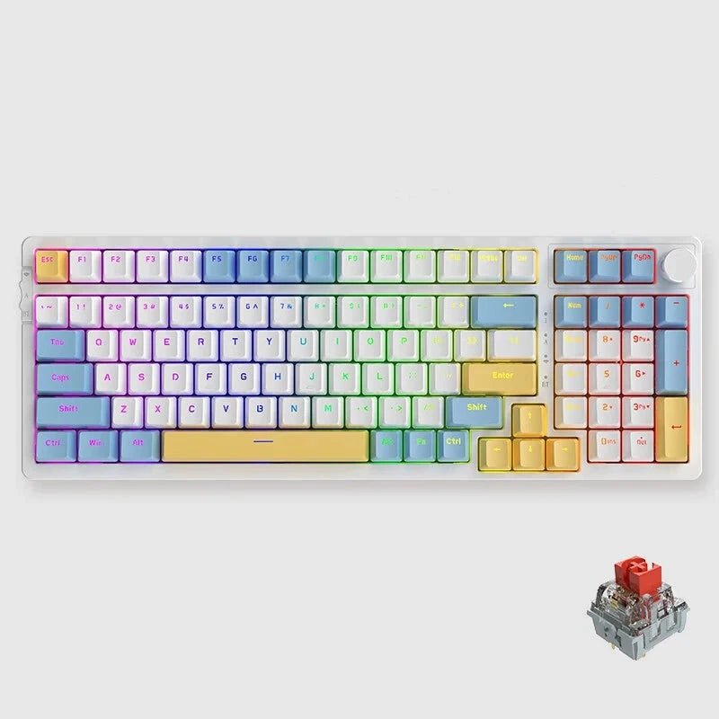 Gaming Hot Swap Mechanical Keyboard 5.0 Wireless - Keys Caps