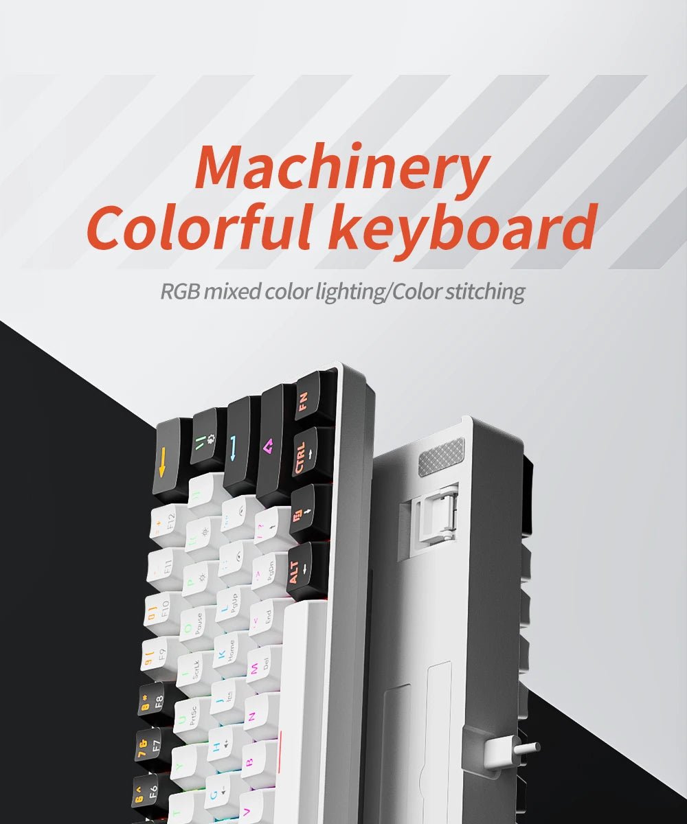 Gaming Mechanical Keyboard Detachable Cable RGB Backlit Hot Swappable - Keys Caps