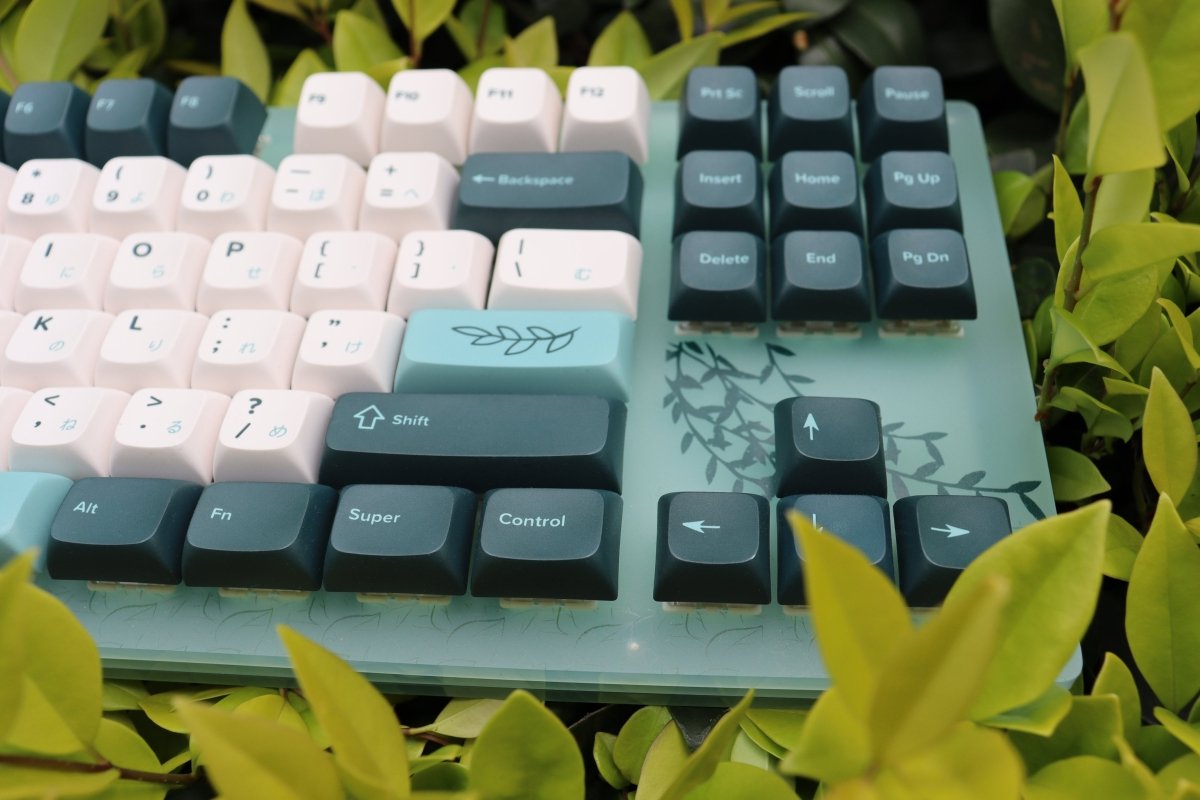 Gaming Mechanical Keyboard TKL Hot Swappable RGB with Plant Theme - Keys Caps