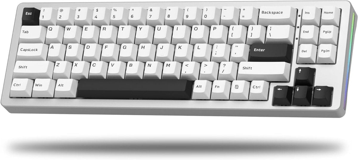 Gaming Mechanical Keyboard Wireless Hot - Swappable Aluminum Creamy Bluetooth/2.4G - Keys Caps