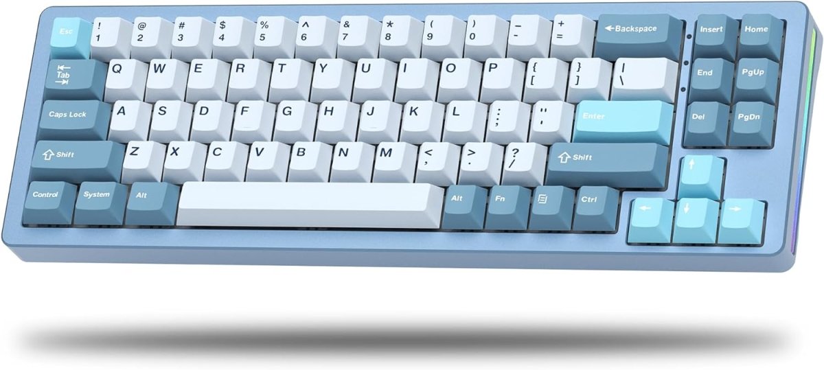Gaming Mechanical Keyboard Wireless Hot - Swappable Aluminum Creamy Bluetooth/2.4G - Keys Caps