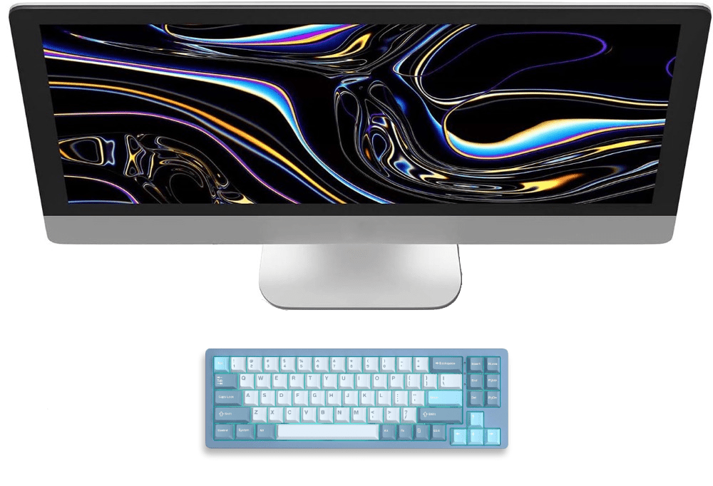 Gaming Mechanical Keyboard Wireless Hot - Swappable Aluminum Creamy Bluetooth/2.4G - Keys Caps