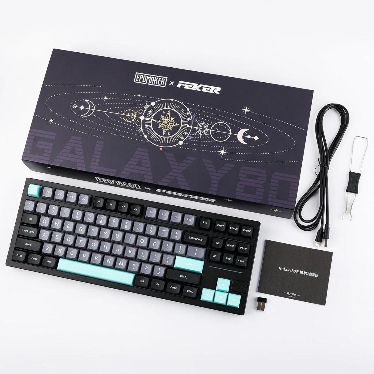 Gaming Wireless Mechanical Keyboard Aluminum Alloy Hot - Swappable Gasket - Mounted - Keys Caps
