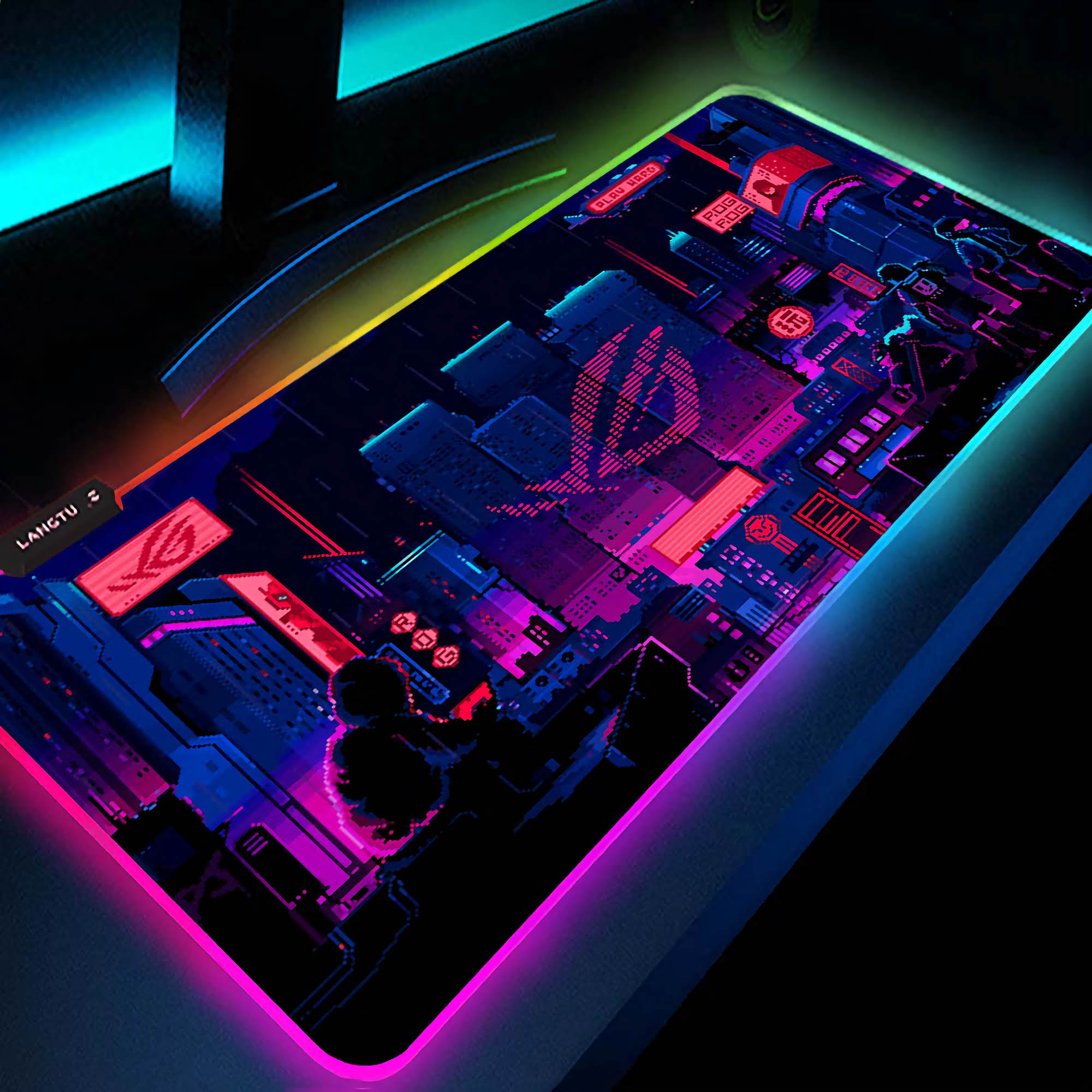 Tapis de souris de jeu LED City