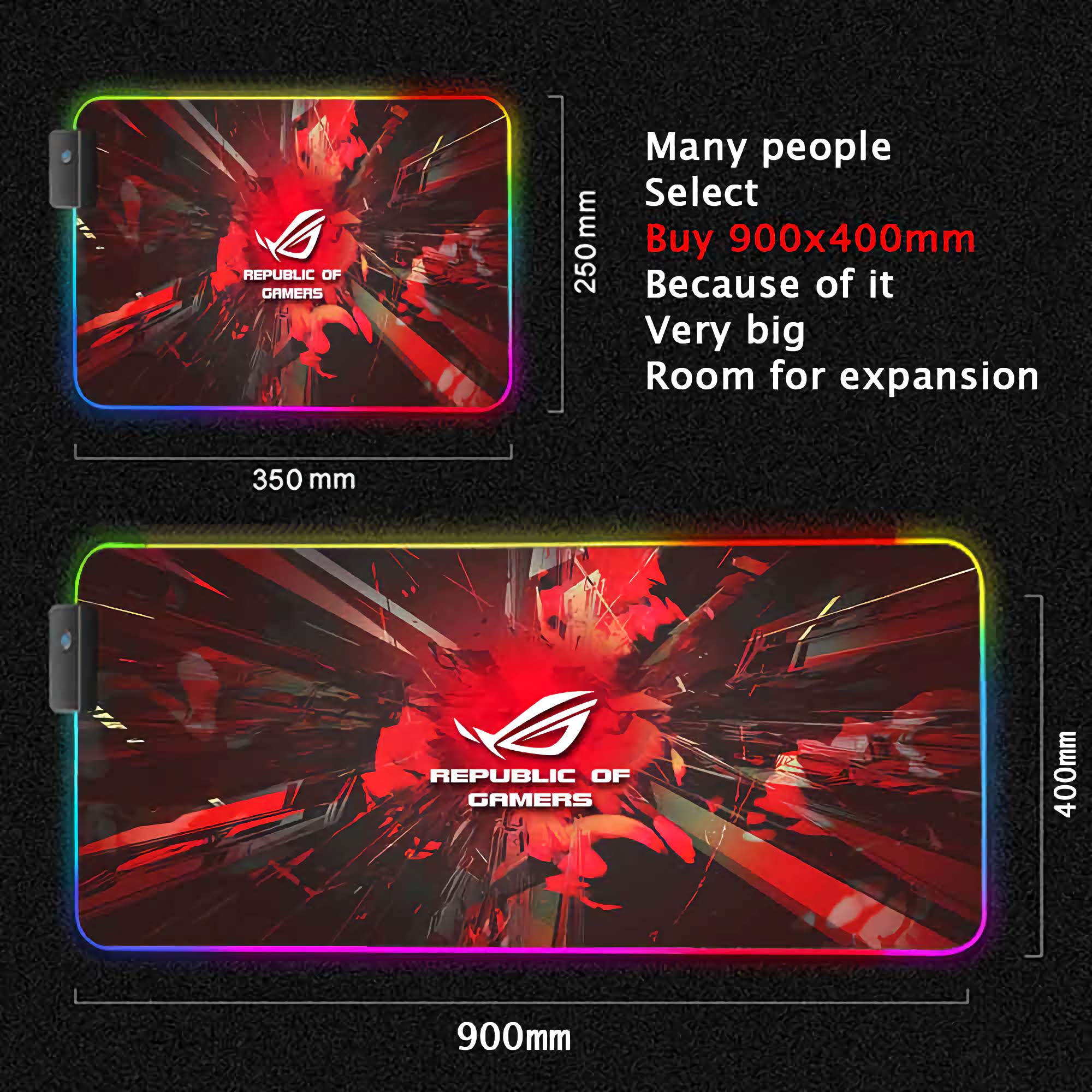 City LED Gaming Mouse Pad - KeysCaps