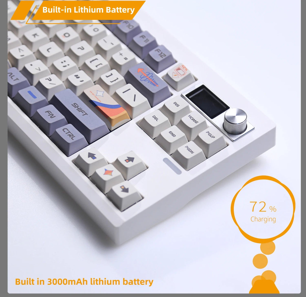 Hot - swappable Mechanical keyboard kit Wireless RGB Backlit Gasket Structure - Keys Caps