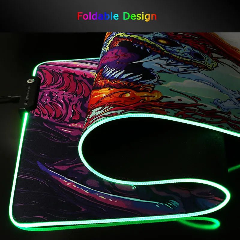 Hyper Beast Gaming RGB Non - Slip Mouse Pad - Keys Caps