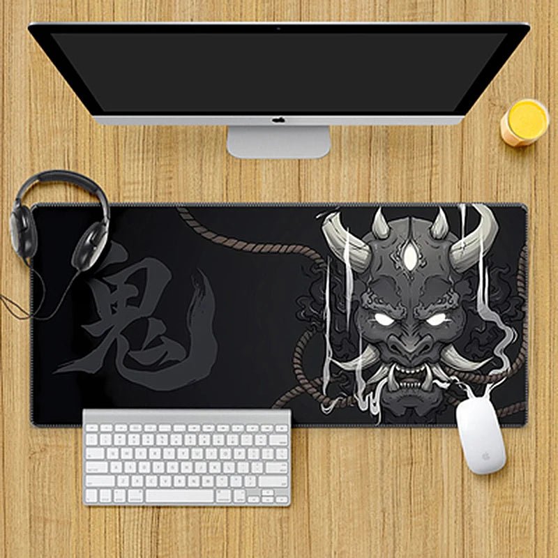 Japanese Oni Design Gaming Large Desk Mousepad - Keys Caps