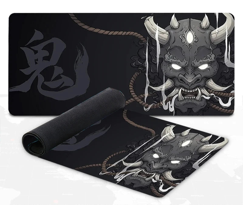 Japanese Oni Design Gaming Large Desk Mousepad - Keys Caps