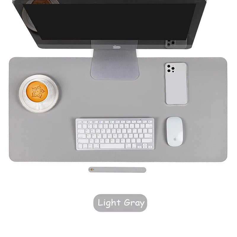 Large Size Office Desk Mat PU Leather Waterproof Mouse Pad Desktop Keyboard Desk Pad Gaming Mousepad - Keys Caps