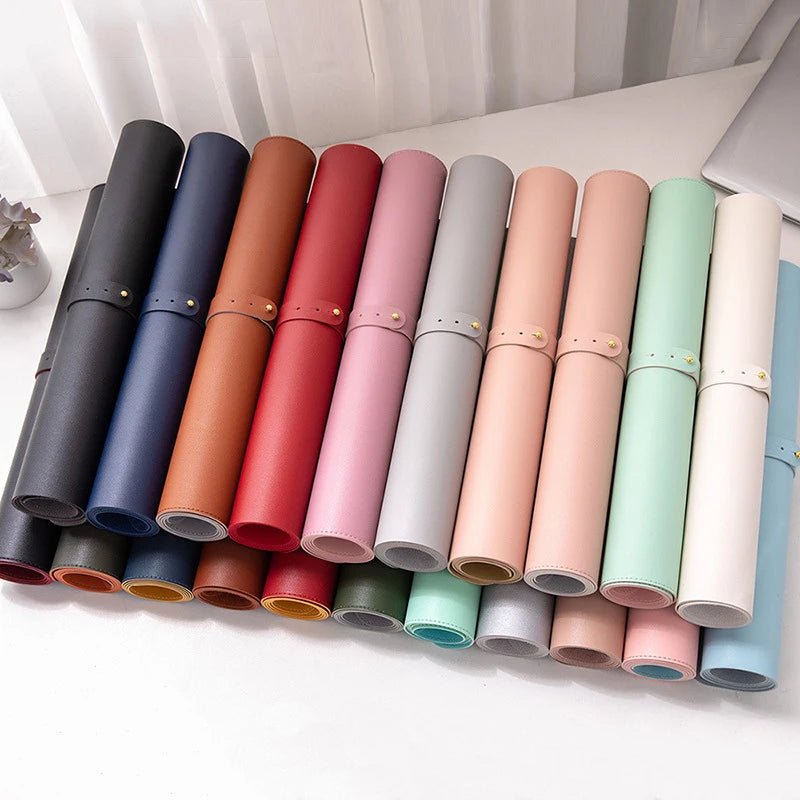 Large Size Office Desk Mat PU Leather Waterproof Mouse Pad Desktop Keyboard Desk Pad Gaming Mousepad - Keys Caps