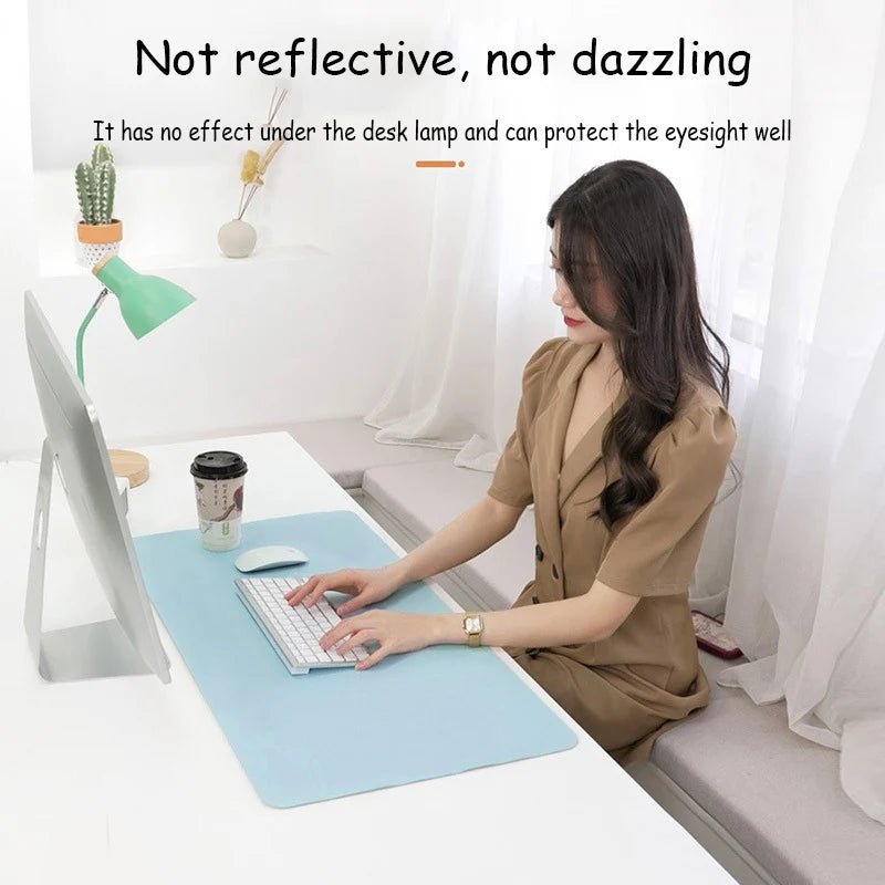 Large Size Office Desk Mat PU Leather Waterproof Mouse Pad Desktop Keyboard Desk Pad Gaming Mousepad - Keys Caps