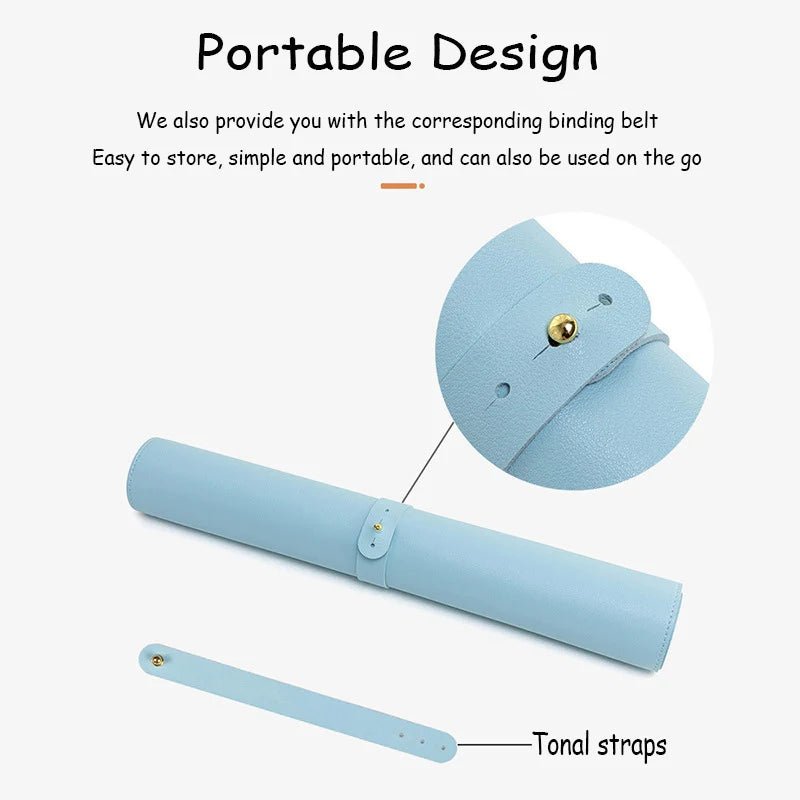 Large Size Office Desk Mat PU Leather Waterproof Mouse Pad Desktop Keyboard Desk Pad Gaming Mousepad - Keys Caps