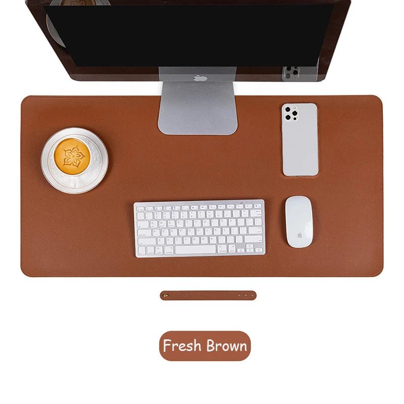 Large Size Office Desk Mat PU Leather Waterproof Mouse Pad Desktop Keyboard Desk Pad Gaming Mousepad - Keys Caps