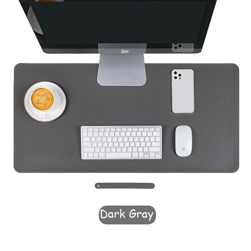 Large Size Office Desk Mat PU Leather Waterproof Mouse Pad Desktop Keyboard Desk Pad Gaming Mousepad - Keys Caps