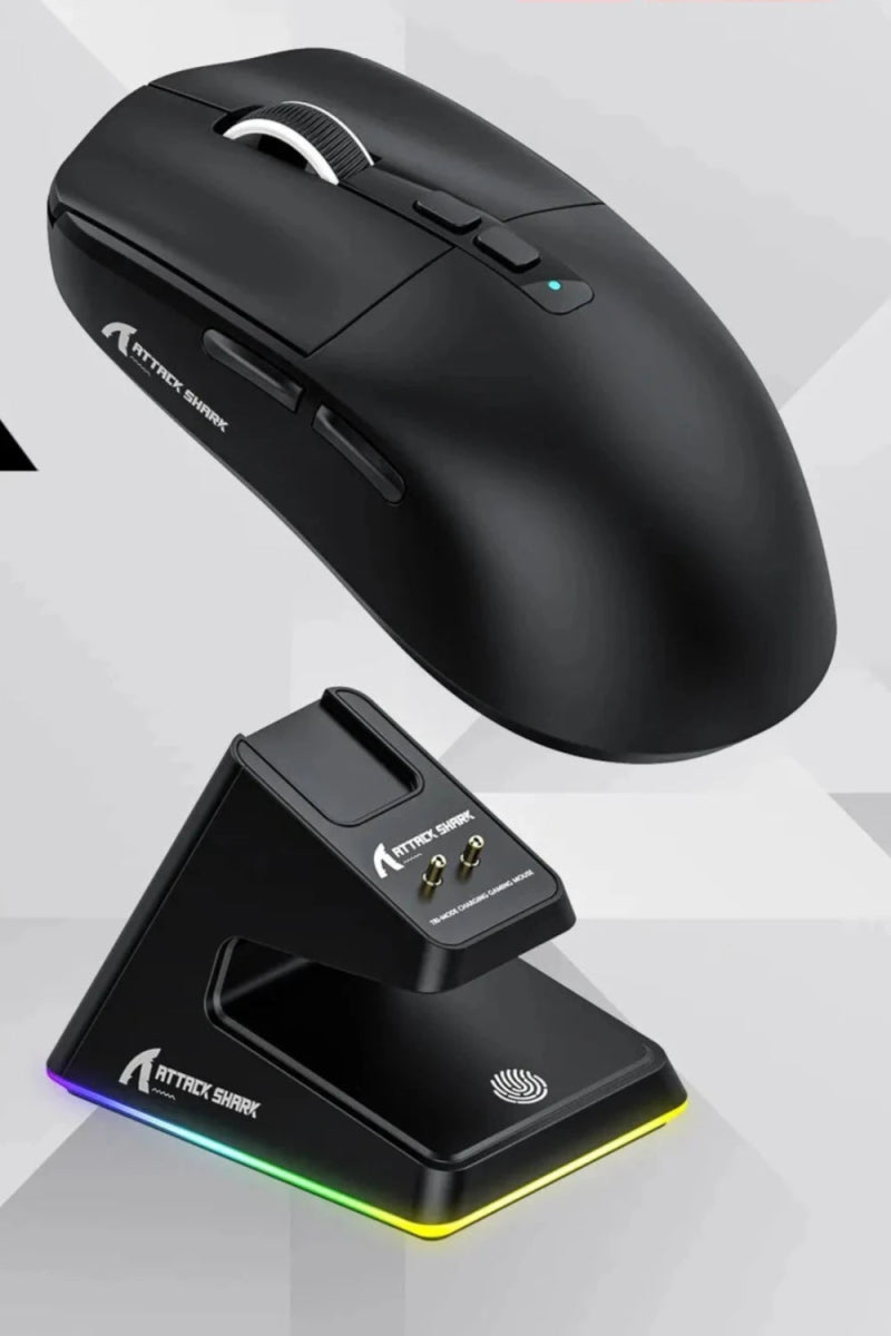 Lightweight Wireless Gaming Mouse with 3 Mode 2.4G BT5.2 RGB Backlight - Keys Caps