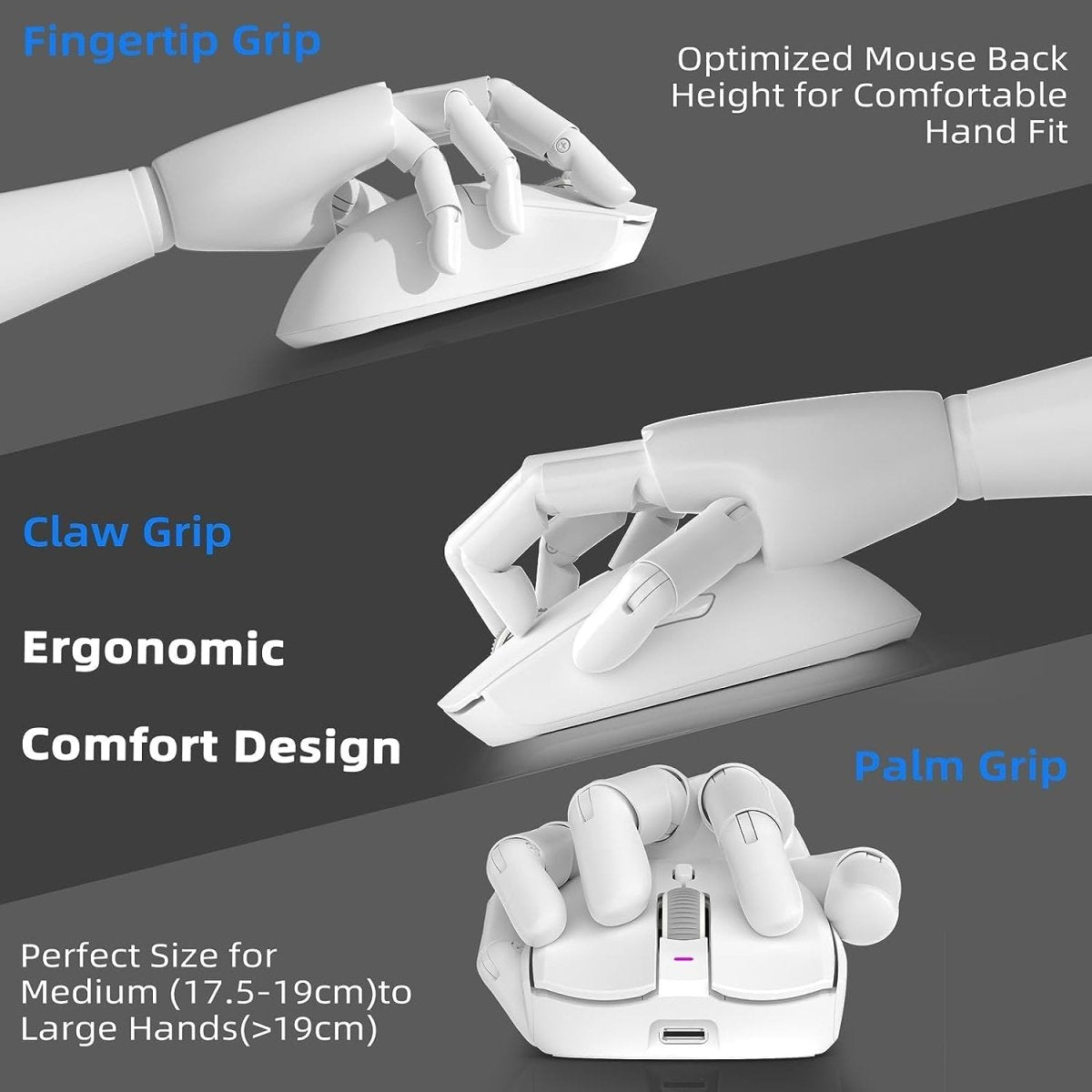 lightweight Wireless Professional Gaming Mouse 26000dpi for PC - Keys Caps