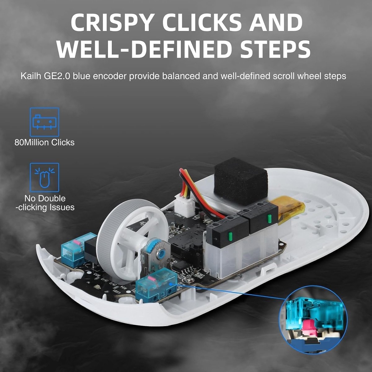 lightweight Wireless Professional Gaming Mouse 26000dpi for PC - Keys Caps