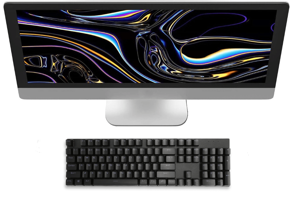 Linear Backlit Wired Mechanical Gaming Keyboard - Keys Caps