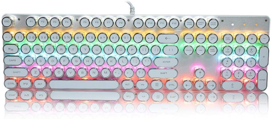 Mechanical Backlit Gaming Keyboard Wired 104 keys - Keys Caps