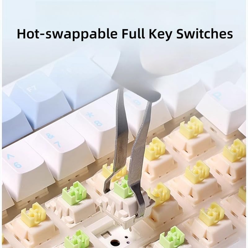 Mechanical Bluetooth Keyboard 5.0G Wireless 99 Keys - Keys Caps