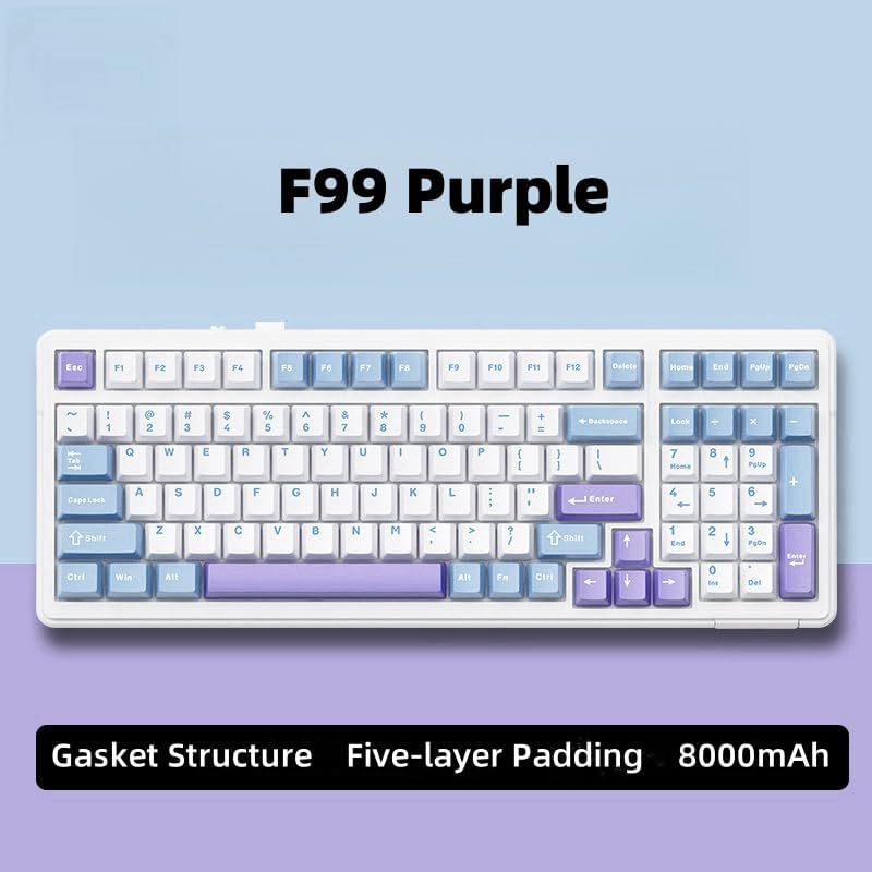 Mechanical Bluetooth Keyboard 5.0G Wireless 99 Keys - Keys Caps