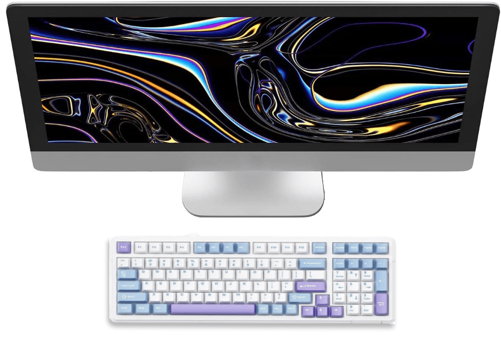 Mechanical Bluetooth Keyboard 5.0G Wireless 99 Keys - Keys Caps