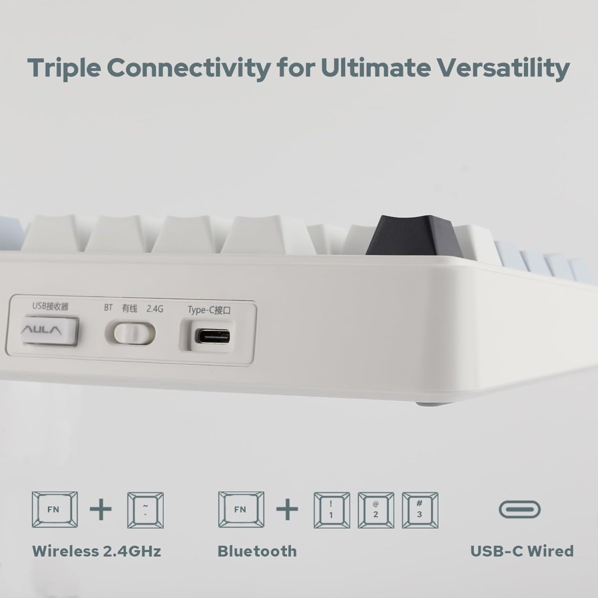 Mechanical Bluetooth Keyboard 5.0G Wireless 99 Keys - Keys Caps