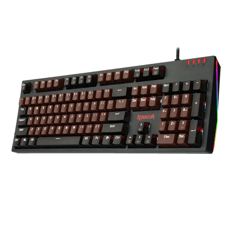 Mechanical Gaming Keyboard Ultra - Fast V - Optical Blue Switches, White Backlit - Keys Caps