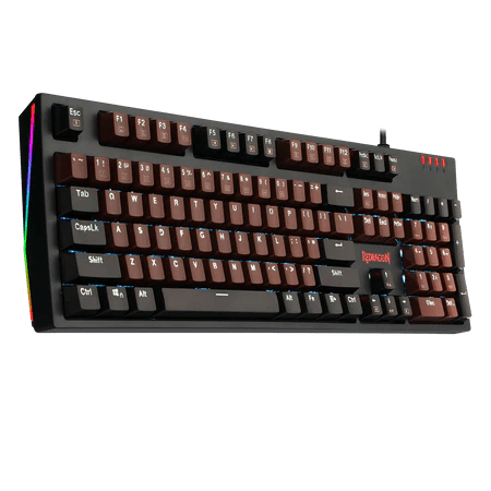 Mechanical Gaming Keyboard Ultra - Fast V - Optical Blue Switches, White Backlit - Keys Caps