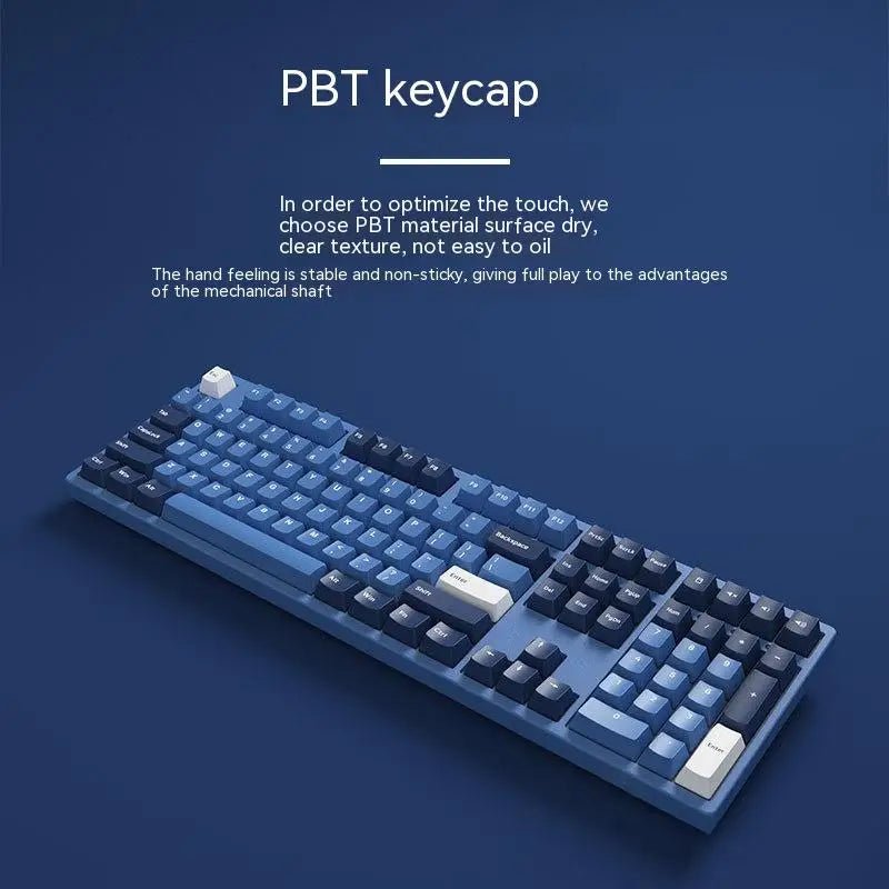 Mechanical Gaming Keyboard Wired 108 Keys Cherry Double - shot Keycaps - Keys Caps
