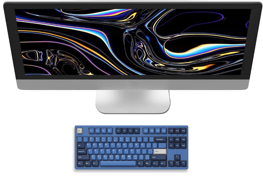 Mechanical Gaming Keyboard Wired 78 Keys Cherry Double - shot Keyscaps - Keys Caps