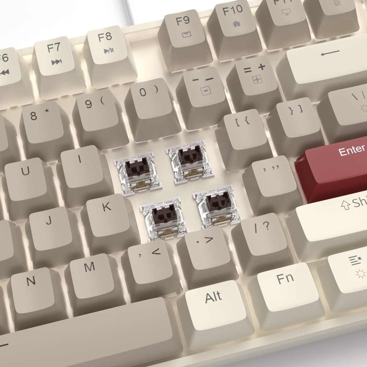 Mechanical Gaming Wired Keyboard LED Backlit Compact TKL - Keys Caps