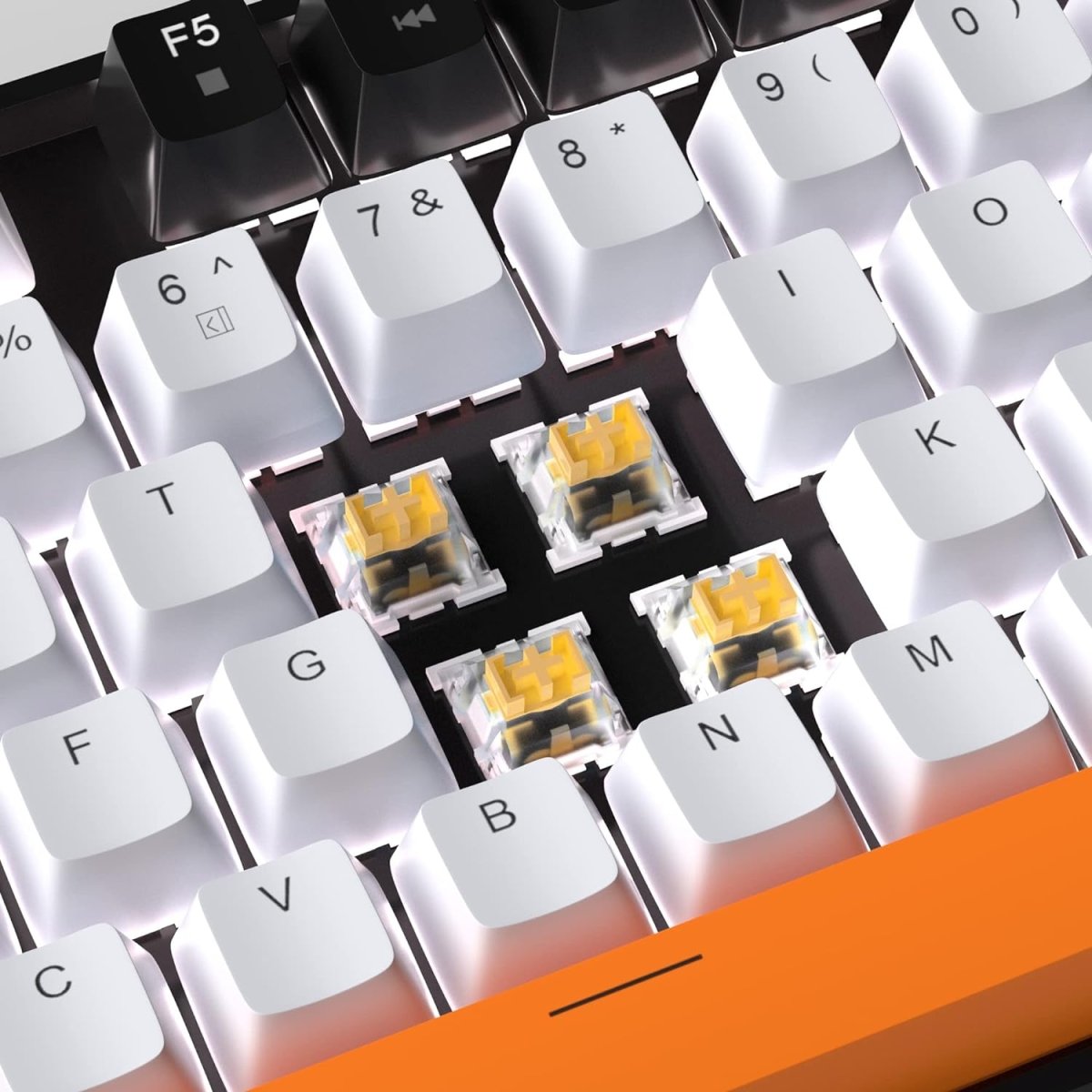 Mechanical Gaming Wired Keyboard LED Backlit Compact TKL - Keys Caps