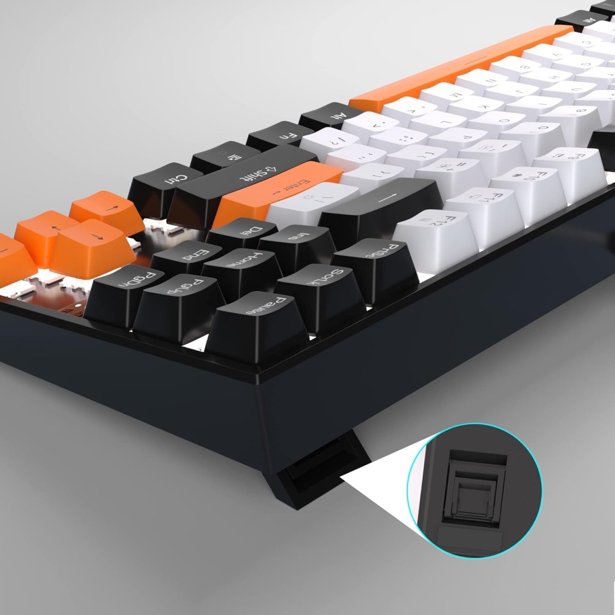 Mechanical Gaming Wired Keyboard LED Backlit Compact TKL - Keys Caps