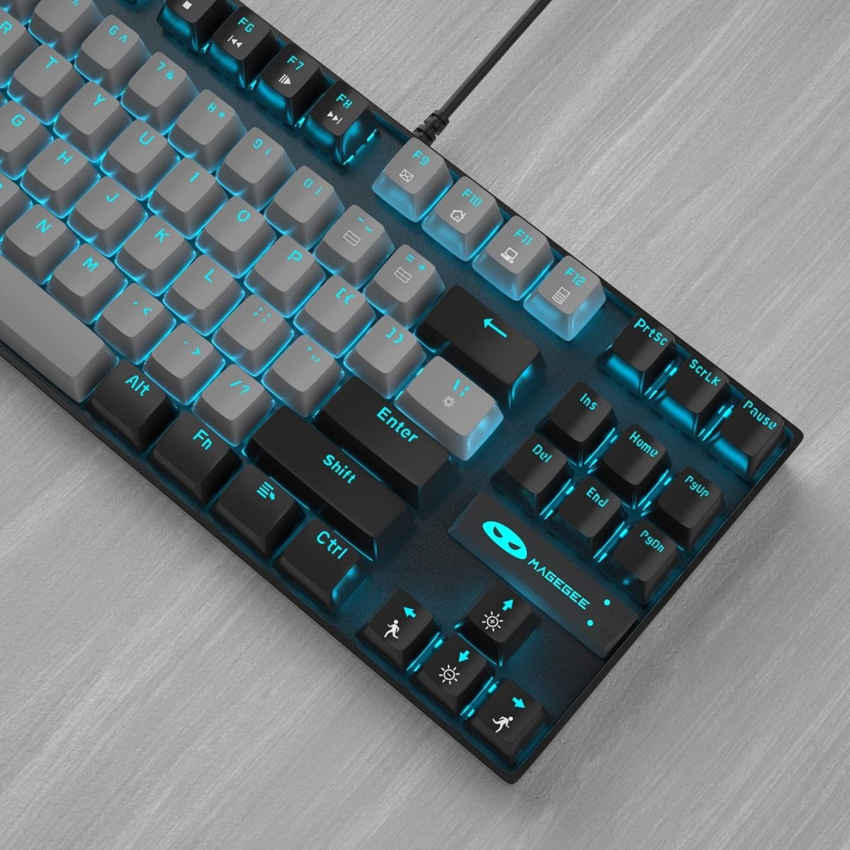 Mechanical Gaming Wired Keyboard LED Backlit Compact TKL - Keys Caps