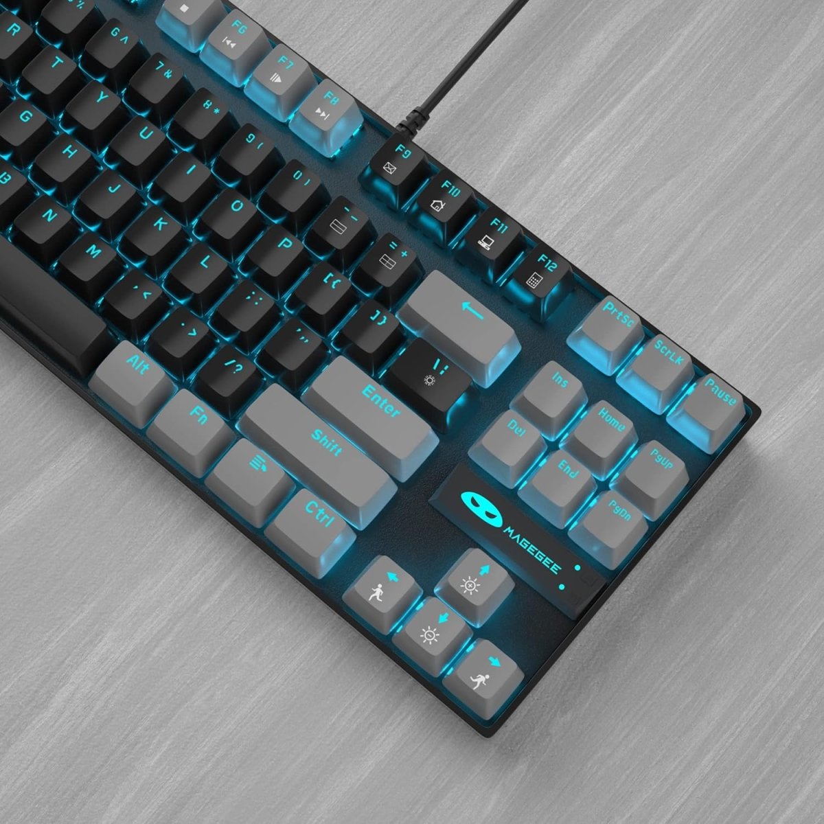 Mechanical Gaming Wired Keyboard LED Backlit Compact TKL - Keys Caps