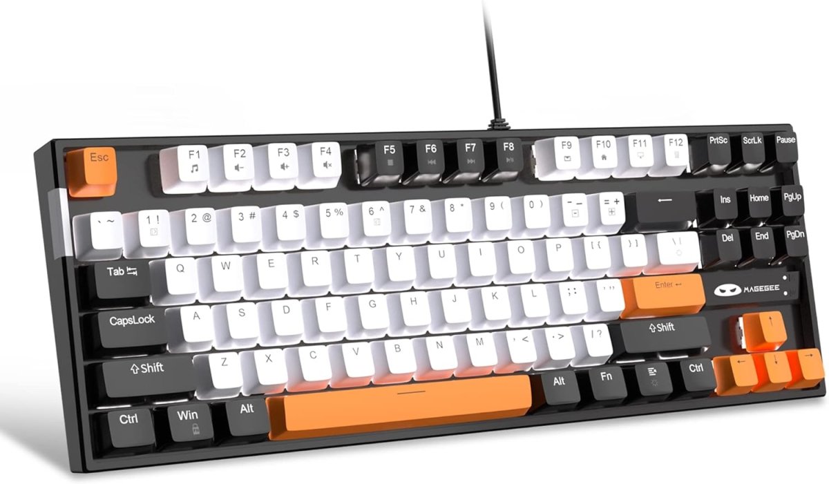 Mechanical Gaming Wired Keyboard LED Backlit Compact TKL - Keys Caps