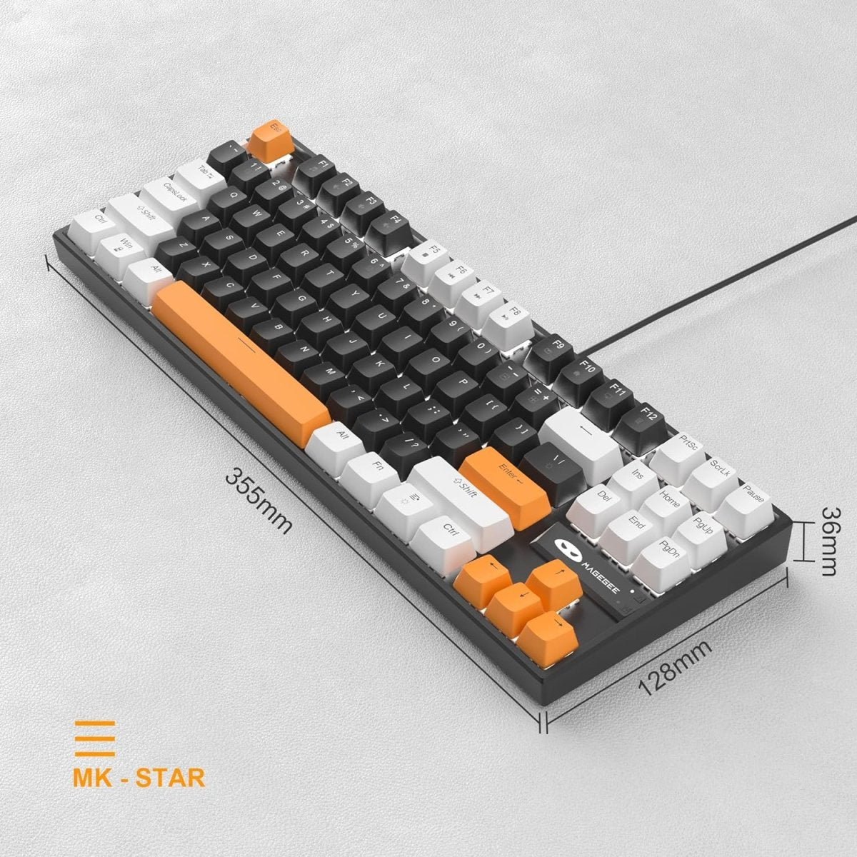 Mechanical Gaming Wired Keyboard LED Backlit Compact TKL - Keys Caps