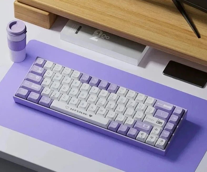 Mechanical Keyboard Gaming Wired Compact 68 Keys - Keys Caps