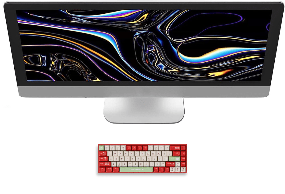 Mechanical Keyboard Gaming Wired Compact 68 Keys - Keys Caps