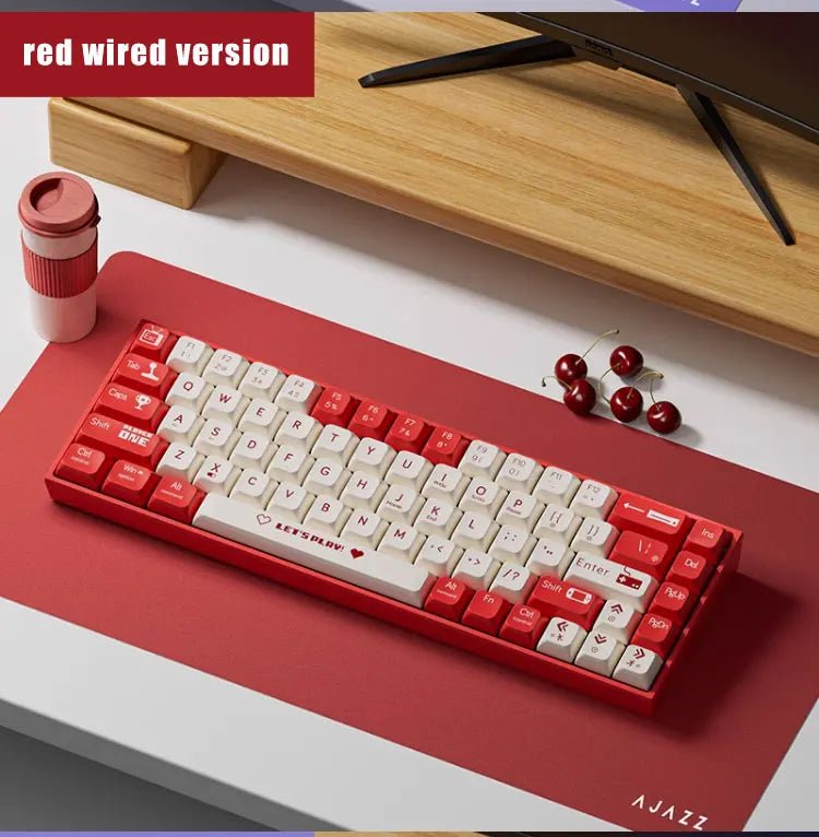 Mechanical Keyboard Gaming Wired Compact 68 Keys - Keys Caps