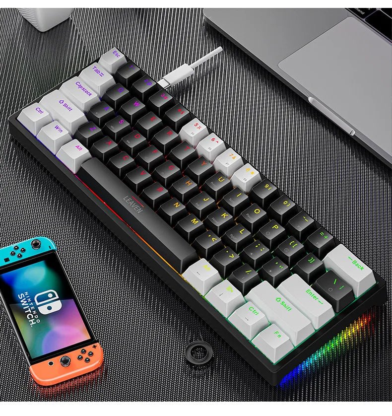 Mini Backlit RGB Gaming Mechanical Keyboard 60% Custom Keycap Hotswap - Keys Caps