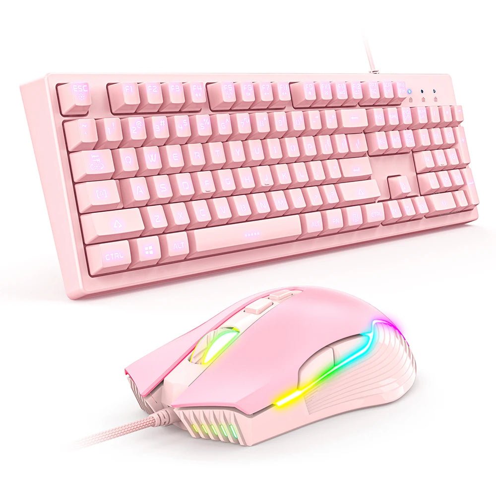Pink Gaming Keyboard Set - Keys Caps