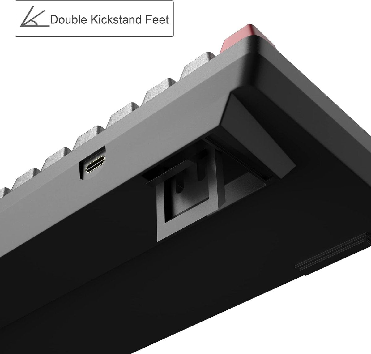 Portable Mechanical Gaming Keyboard LED Backlit Compact 68 Keyscaps - Keys Caps