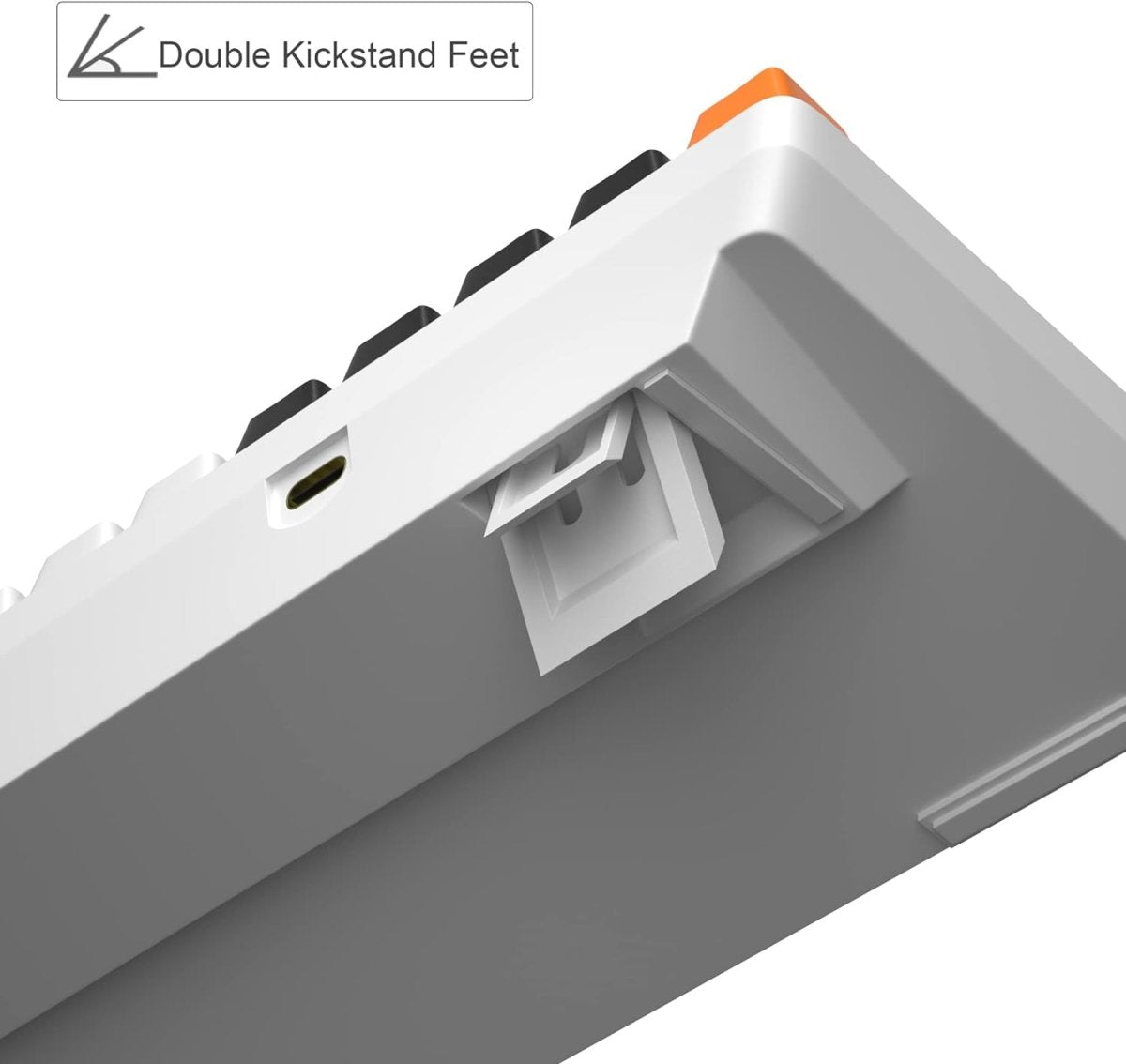 Portable Mechanical Gaming Keyboard LED Backlit Compact 68 Keyscaps - Keys Caps