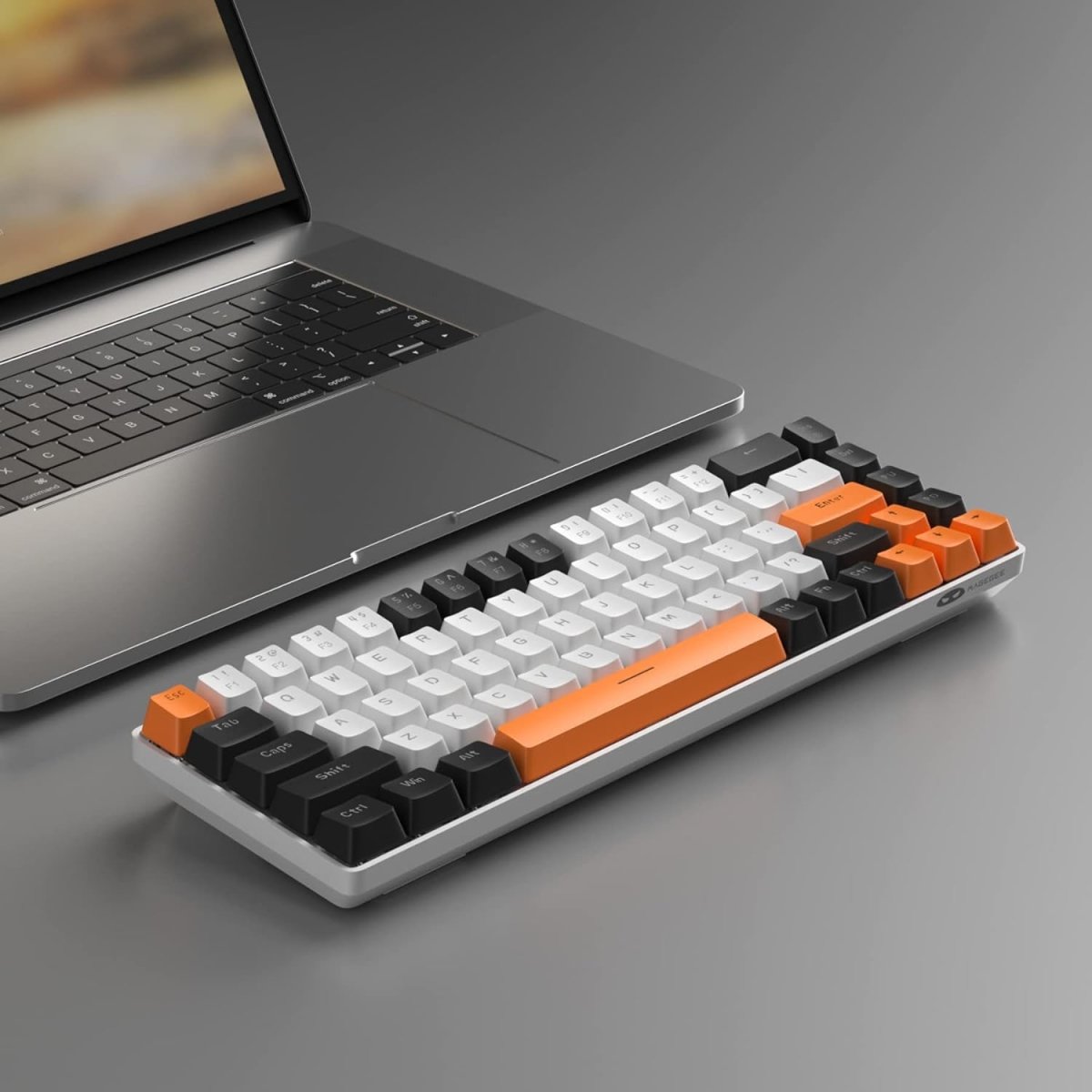 Portable Mechanical Gaming Keyboard LED Backlit Compact 68 Keyscaps - Keys Caps