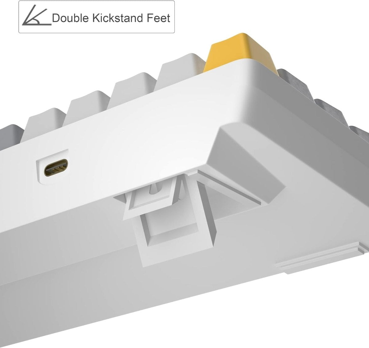 Portable Mechanical Gaming Keyboard LED Backlit Compact 68 Keyscaps - Keys Caps