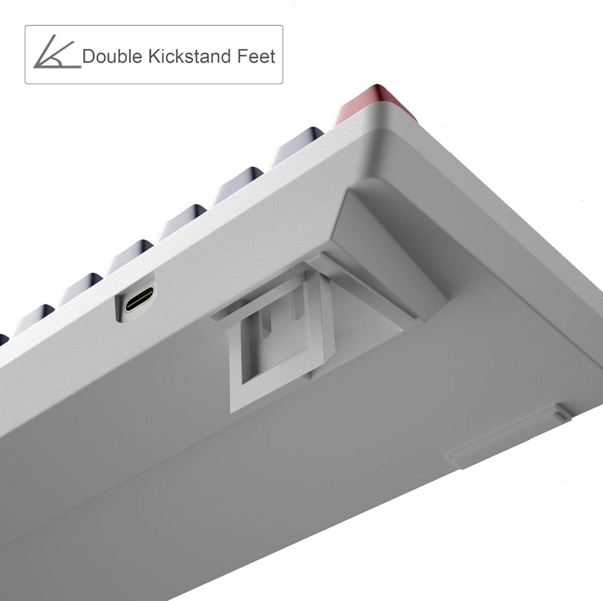 Portable Mechanical Gaming Keyboard LED Backlit Compact 68 Keyscaps - Keys Caps